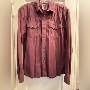 Ariat Men's Retro Western Button-Down Shirt - Burgandy